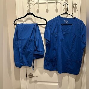 Butter-Soft Royal Blue Scrub Set - Top & Pants
